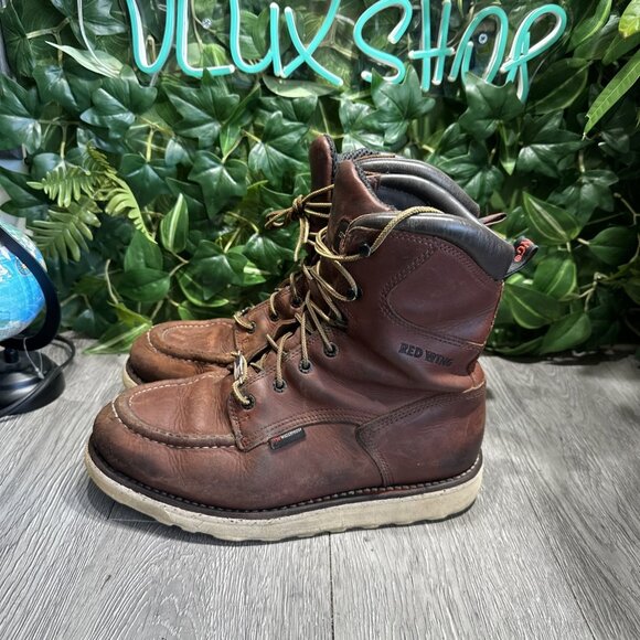 Red Wing Boots 411 MOC Soft Toe Size 8 D Waterproof 8\